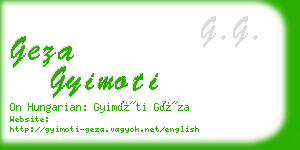 geza gyimoti business card